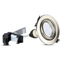 V-Tac 3-pak downlights med 5W lyskilde - Stål front, komplett med GU10 holder og LED spotter, innendørs