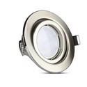 V-Tac 3-pak downlights med 5W lyskilde - Stål front, komplett med GU10 holder og LED spotter, innendørs