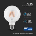 V-Tac 6W LED globepære - Samsung LED chip, Karbon filamenter, Ø12,5 cm, E27