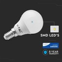 V-Tac 5,5W LED pære - Samsung LED chip, P45, E14