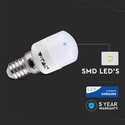 V-Tac 2W LED pære - Samsung LED chip, kjøleskapspære, E14