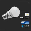 V-Tac 5,5W LED pære - Samsung LED chip, G45, B22