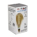 V-Tac 8W LED kjempe globepære - Karbon filamenter, Ø16 cm, dimbar, ekstra varm hvit, 2200K, E27