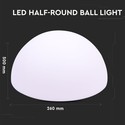 Outlet: V-Tac RGB LED halvkule - Oppladbart, med fjernkontroll, Ø50 cm