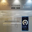 V-Tac 60x60 Smart Home LED panel - Tuya/Smart Life, 40W, virker med Google Home, Alexa og smartphones, hvit kant