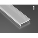 Aluprofil Type Z for innendørs IP20 LED strip - Innfelt, 1 meter, ubehandlet aluminium, velg deksel