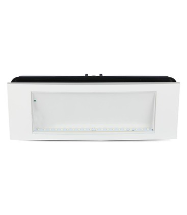 V-Tac 4W LED exit skilt - For vegg/tak/innfelt montering, 110 lumen, inkl. batteri og piktogrammer