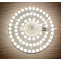 9W LED innsats med linser, flicker free - Ø12,5 cm, erstatt G24, sirkelrør og kompaktrør