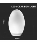 V-Tac RGB+W LED egg - Solcelle, Ø18,8 cm