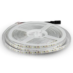 Enkeltfarget LED strip 12V V-Tac 7,2W/m sprutsikker LED strip - 5m, 120 LED per meter