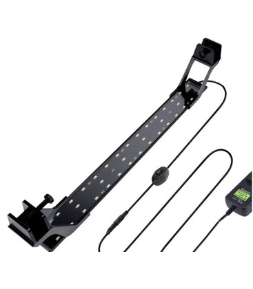 53-73cm akvarie armatur - 14W LED, hvit/blå, justerbar