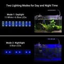 20 cm akvarie lampe - 7W LED, hvit/blå