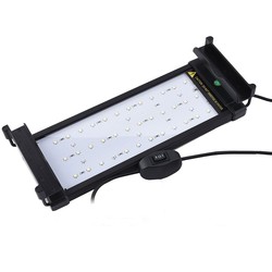 Akvarier 26-50 cm akvarie armatur - 6W LED, hvit/blå, justerbar