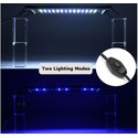 48-70 cm akvarie armatur - 11W LED, hvit/blå, justerbar