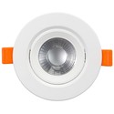 7W LED downlight - Hull: Ø7,6 cm, Mål: Ø9 cm, innebygd driver, 230V