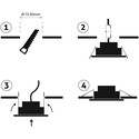 7W LED downlight - Hull: Ø8 cm, Mål: Ø10 cm, innebygd driver, 230V