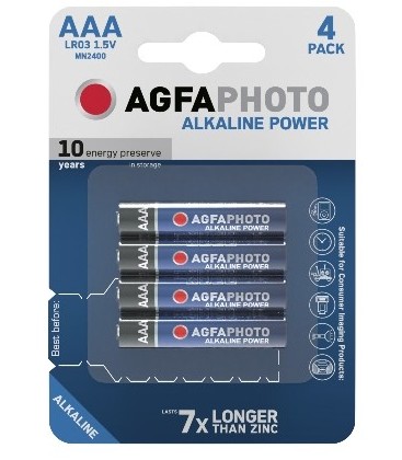 AAA 4-pak AgfaPhoto batteri - Alkaline, 1,5V