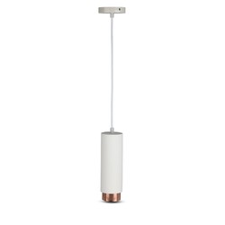 LED pendel V-Tac moderne pendellampe - Hvit med rose guld, Ø8 cm, GU10