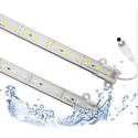 1 meter vanntett akvarie aluprofil - 24V, 16W LED, 10000K, IP65, med plugg