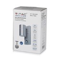 V-Tac vegglamper m. sensor - IP44 utendørs, rustfri, GU10 sokkel, uten lyskilde