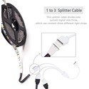 RGB+WW kabel 3-veis splitter - 12/24V, hvit