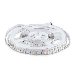 RGB+W LED strip 12V V-Tac 10,8W/m RGB+NW LED strip - 5m, 60 LED per meter