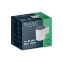 V-Tac 0.55W Solar vegglampe LED - Hvit, IP54