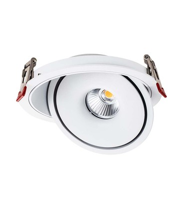 V-Tac 30W downlight, CCT - 3 lysfarger, Hull: Ø18 cm, Mål: Ø20 cm, 3i1, RA90, hvit kant, 230V