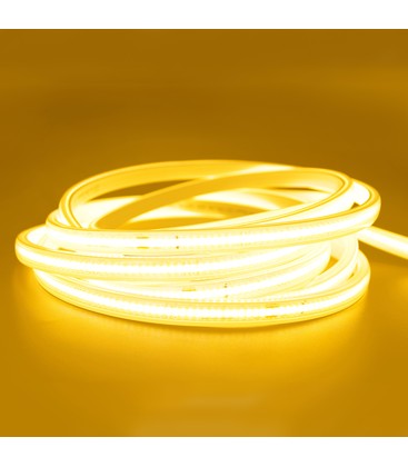 5 m.vanntett COB LED strip - 230V, IP67, 360 LED, 10W/m, kan kuttes hver 50cm