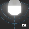 V-Tac 40W LED pære - T120, E27 med E40 ringadapter