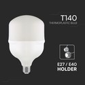 V-Tac 50W LED pære - T140, E27 med E40 ringadapter