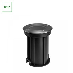 LED lyskilder Lukka Connect GU10 250V IP67 Ø108x140 grå rundt, innfellingsspot, gjennomkoblet, uten lyskilde