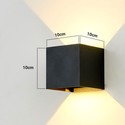 LEDlife CUBIC 6W vegglampe - Sort, firkantet, opp/ned, justerbar, utendørs, IP65, inkl. lyskilde