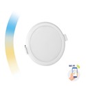 12W Smart Home LED panel downlight - Tuya/Smart Life, Google Home og app, hull: Ø15,5 cm, Mål: Ø16,2 cm, 230V