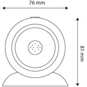 Outlet: LED batteri lykte - 1W, rund, 3xAAA, sølv, magnetisk fot