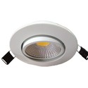 LEDlife 3W downlight - Hull: Ø6,7-8 cm, Mål: Ø8,5 cm, hvit kant, dimbar, 12V/24V