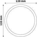 6W LED panel downlight - Hull: Ø11 cm, Mål: Ø12 cm, 230V