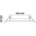 6W LED panel downlight - Hull: Ø11 cm, Mål: Ø12 cm, 230V