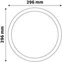 24W LED panel downlight - Hull: Ø28 cm, Mål: Ø29,6 cm, 230V