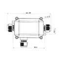 3-veis koblingsboks - For videresending, IP65 vanntett