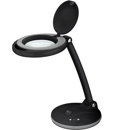 LED forstørrelseslampe 6W - Svart, bordlampe