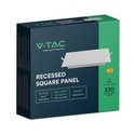 V-Tac 3W LED panel downlight - Hull: 8cm x 8cm, Mål: 9cm x 9cm, 230V