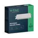 V-Tac 24W LED panel downlight - Hull: 28cm x 28cm, Mål: 29,5cm x 29,5cm, 230V