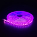 Pink 10W/m LED stripe - 5m, 120 LED pr meter, 24V, IP65