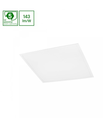 ALGINE Panel 30W - Bakbelyst, Nøytral Hvit, 230V, 120°, IP20, 600x600x28, Hvit