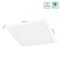 ALGINE Panel 30W - Bakbelyst, Nøytral Hvit, 230V, 120°, IP20, 600x600x28, Hvit