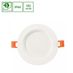 Spectrum LED Dure Max Downlight 12W - Nøytral hvit, 230V, 110°, IP44, IK06, Ø140x30, Hvit, Rundt