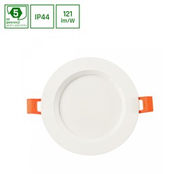 Spectrum LED Dure 3 Max innendørs downlight 28W - kald hvit, 230V, 110°, IP44, IK06, Ø230x30, hvit, rund