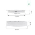 ALGINE 2-i-1 Downlight 12W 1160lm - Varm Hvit, 230V, IP20, Rund