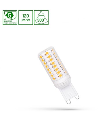 LED 4,2W G9 230V - Varm Hvit, Premium, Spectrum